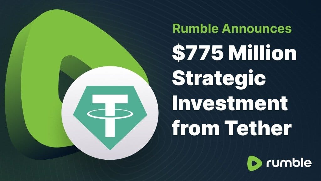 Tether Invests 5M in Rumble To Challenge YouTube